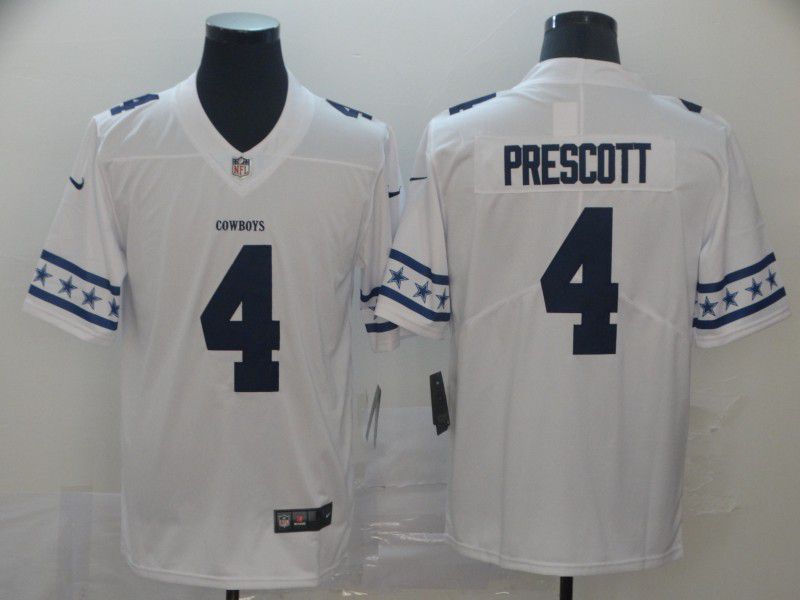 Men Dallas cowboys 4 Prescott White team logo cool edition NFL Jerseys